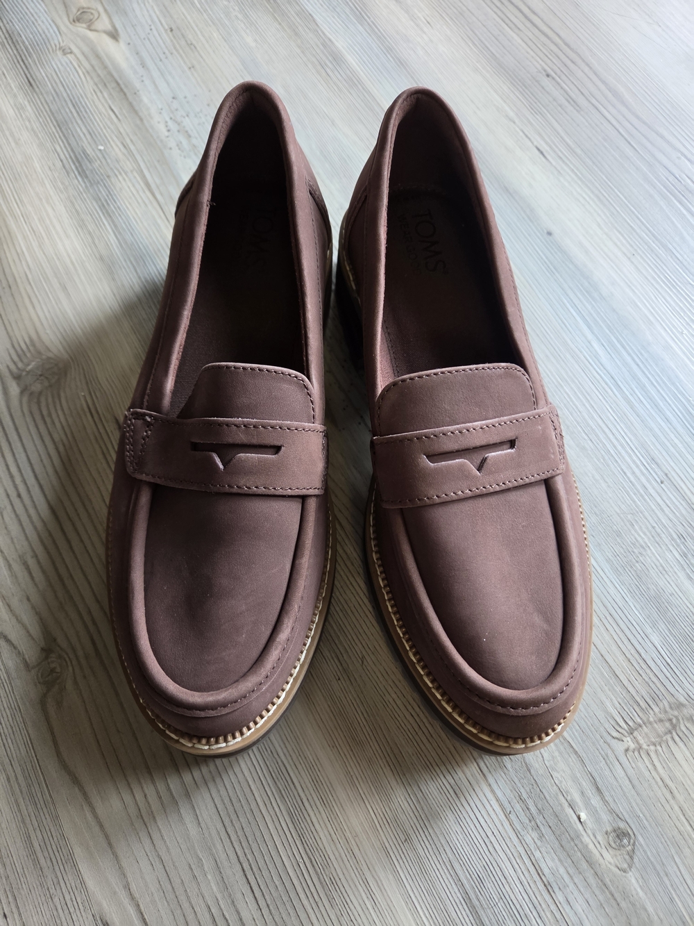 TOMS Men's Brown Penny Loafers